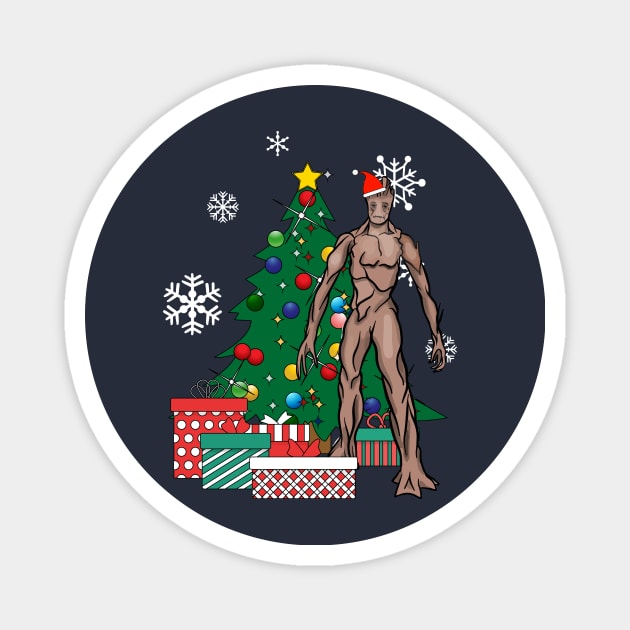 Groot Around The Christmas Tree Magnet by Nova5